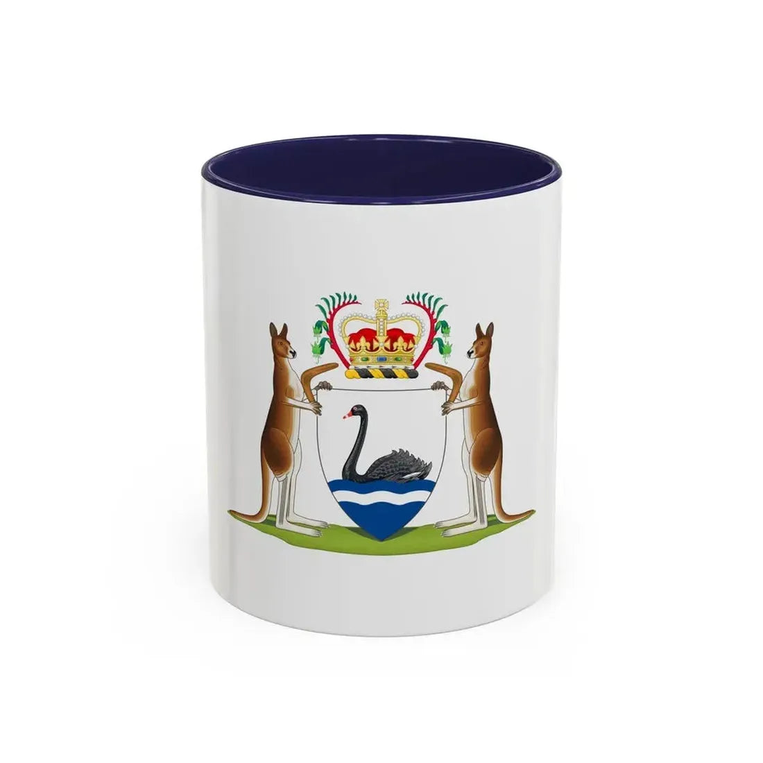 Coat of arms of Western Australia - Accent Coffee Mug 11oz Navy - Go Mug Yourself