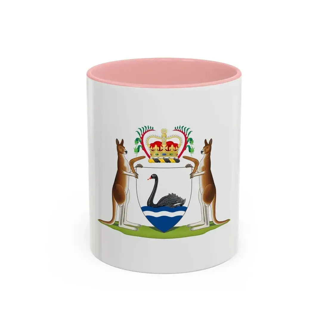Coat of arms of Western Australia - Accent Coffee Mug 11oz Pink - Go Mug Yourself