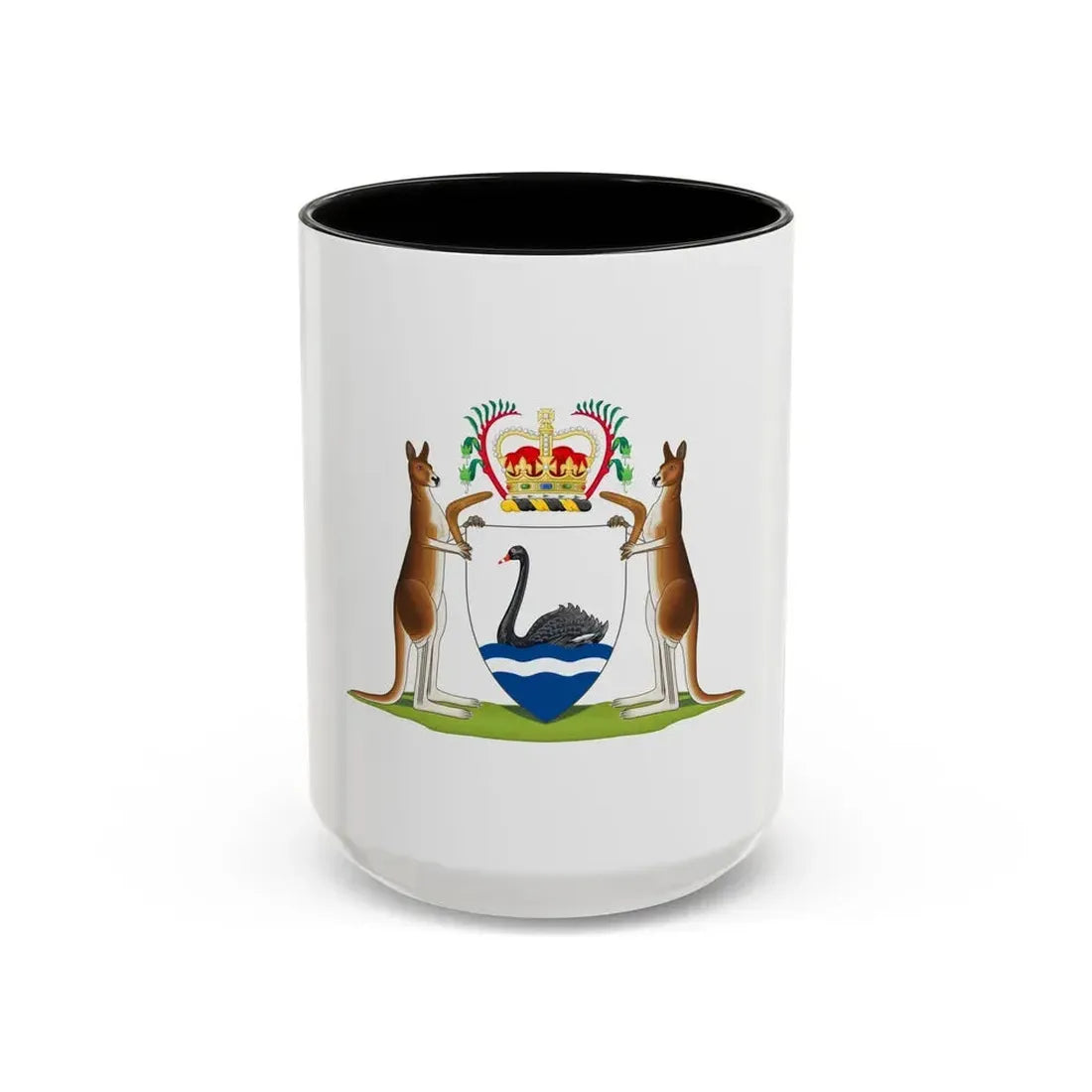 Coat of arms of Western Australia - Accent Coffee Mug 15oz Black - Go Mug Yourself