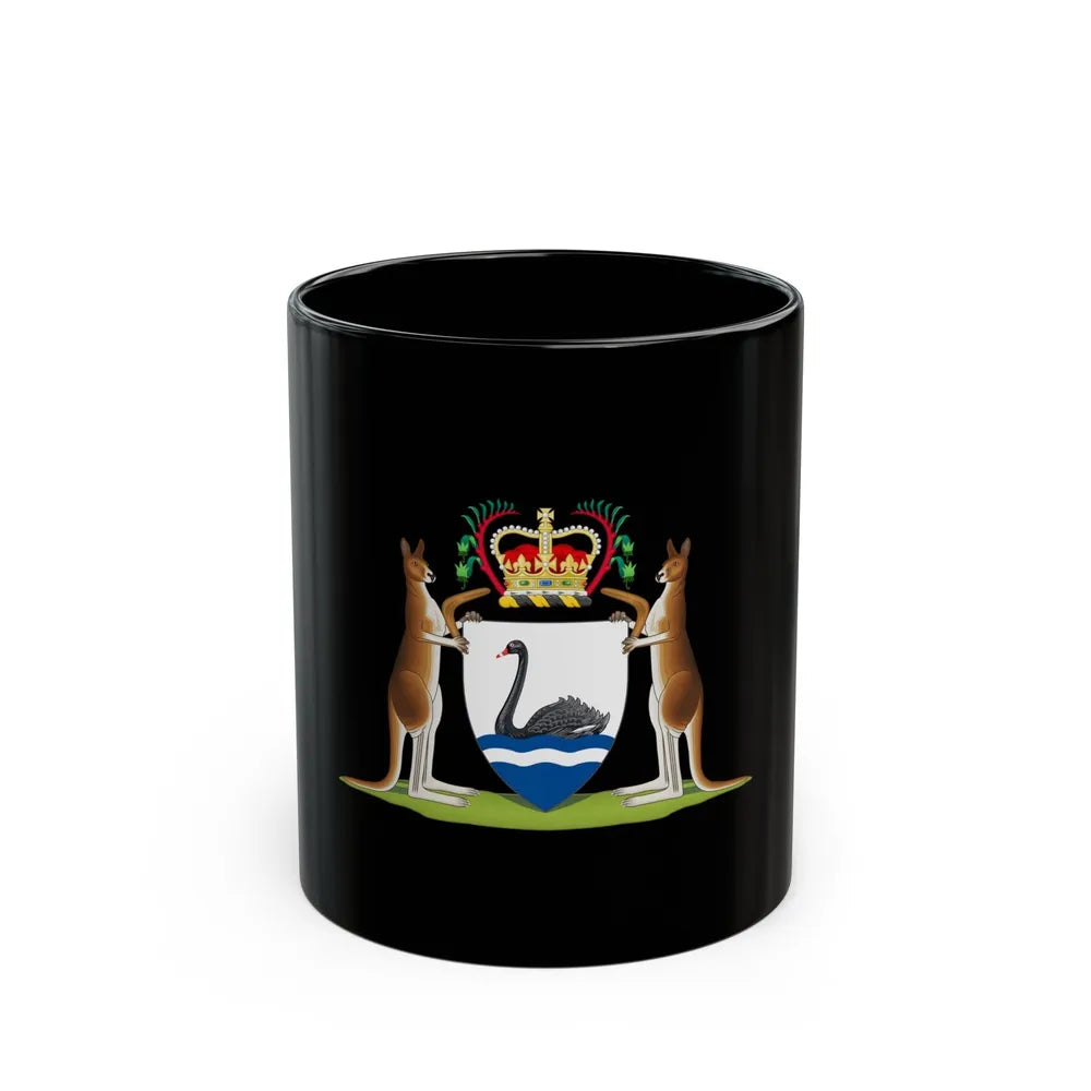 Coat of arms of Western Australia - Black Coffee Mug-11oz-Go Mug Yourself