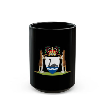 Coat of arms of Western Australia - Black Coffee Mug-15oz-Go Mug Yourself