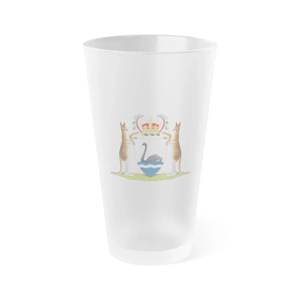 Coat of arms of Western Australia - Frosted Pint Glass 16oz Default Title - Go Mug Yourself