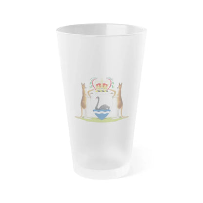 Coat of arms of Western Australia - Frosted Pint Glass 16oz Default Title - Go Mug Yourself