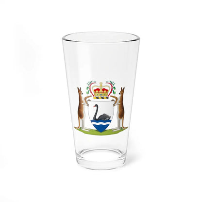 Coat of arms of Western Australia - Pint Glass 16oz-16oz-Go Mug Yourself