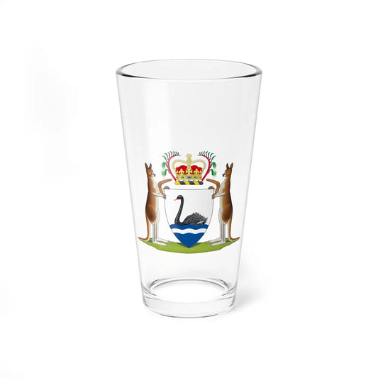 Coat of arms of Western Australia - Pint Glass 16oz-16oz-Go Mug Yourself