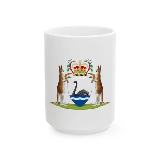 Coat of arms of Western Australia - White Coffee Mug 15oz - Go Mug Yourself