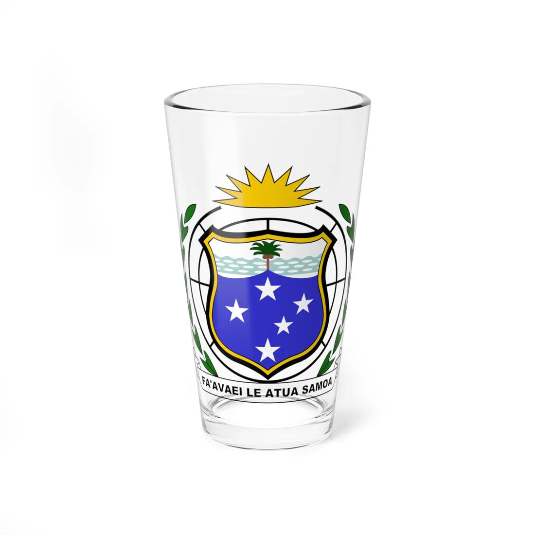 Coat of arms of Western Samoa 1951-1962 (Samoa) (Coat of Arms) Pint Glass 16oz 16oz - Go Mug Yourself