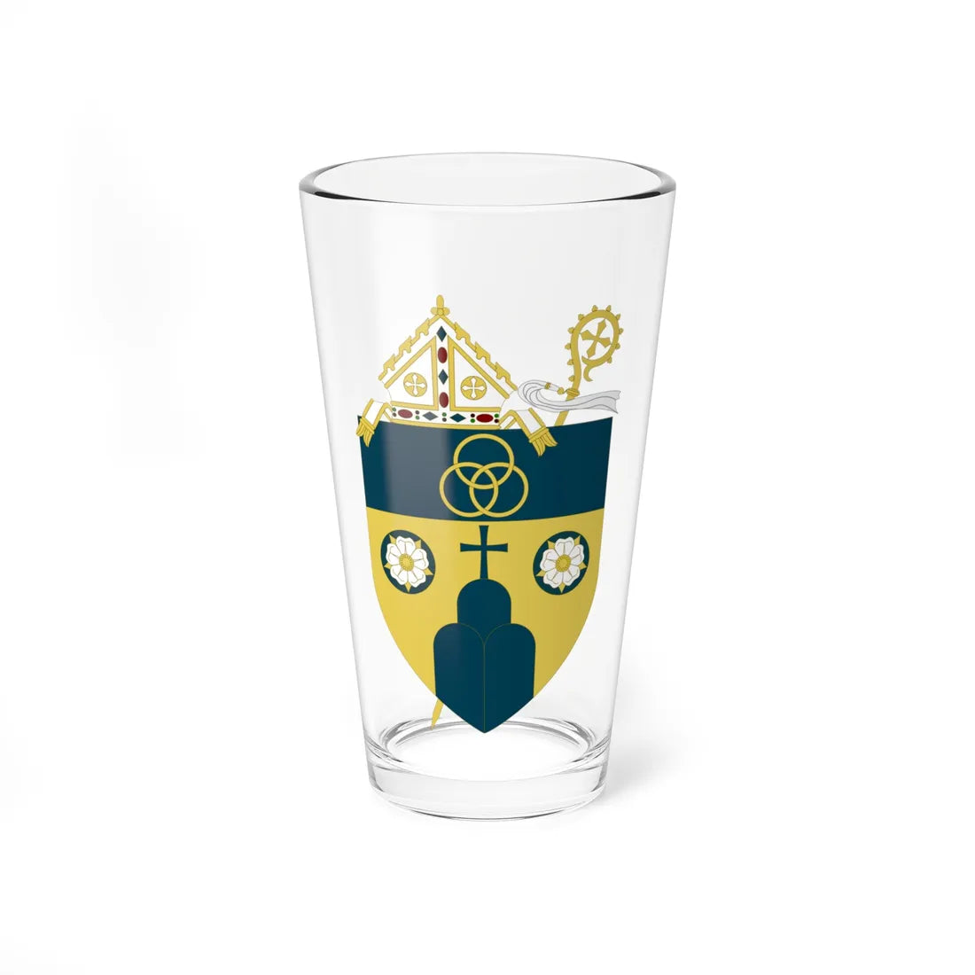 Coat of arms of Westminster Abbey British Colombia (Canada) (Coat of Arms) Pint Glass 16oz 16oz - Go Mug Yourself
