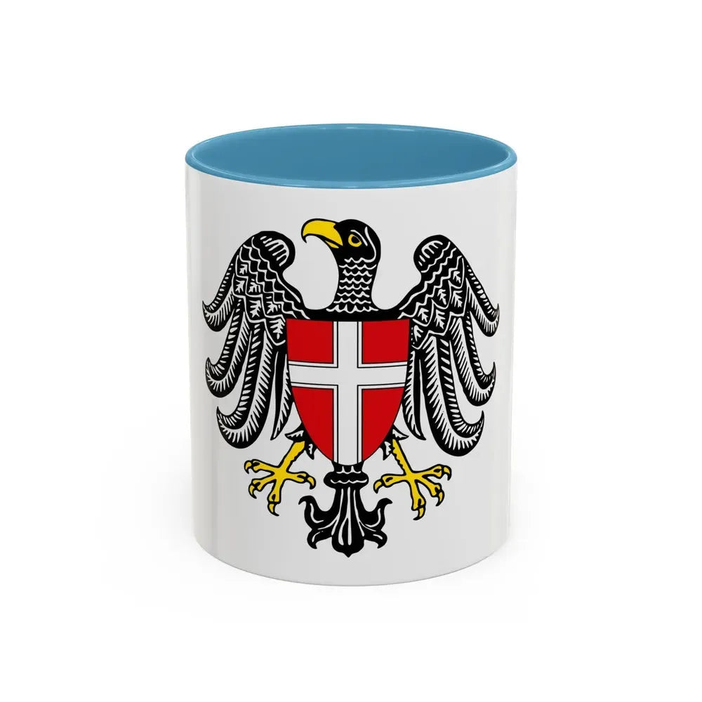 Coat of Arms of Wien Austria - Accent Coffee Mug 11oz Light Blue - Go Mug Yourself