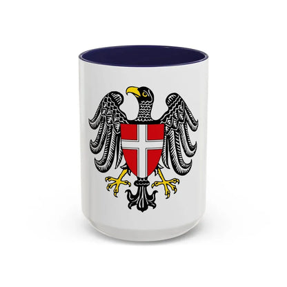 Coat of Arms of Wien Austria - Accent Coffee Mug 15oz Navy - Go Mug Yourself