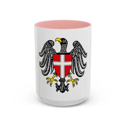 Coat of Arms of Wien Austria - Accent Coffee Mug 15oz Pink - Go Mug Yourself