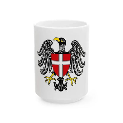 Coat of Arms of Wien Austria - White Coffee Mug 15oz - Go Mug Yourself