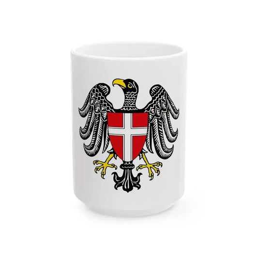Coat of Arms of Wien Austria - White Coffee Mug 15oz - Go Mug Yourself