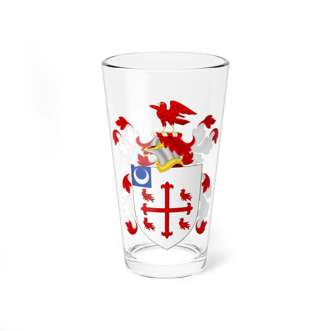 Coat of Arms of William Byrd (United States) (Coat of Arms) Pint Glass 16oz 16oz - Go Mug Yourself