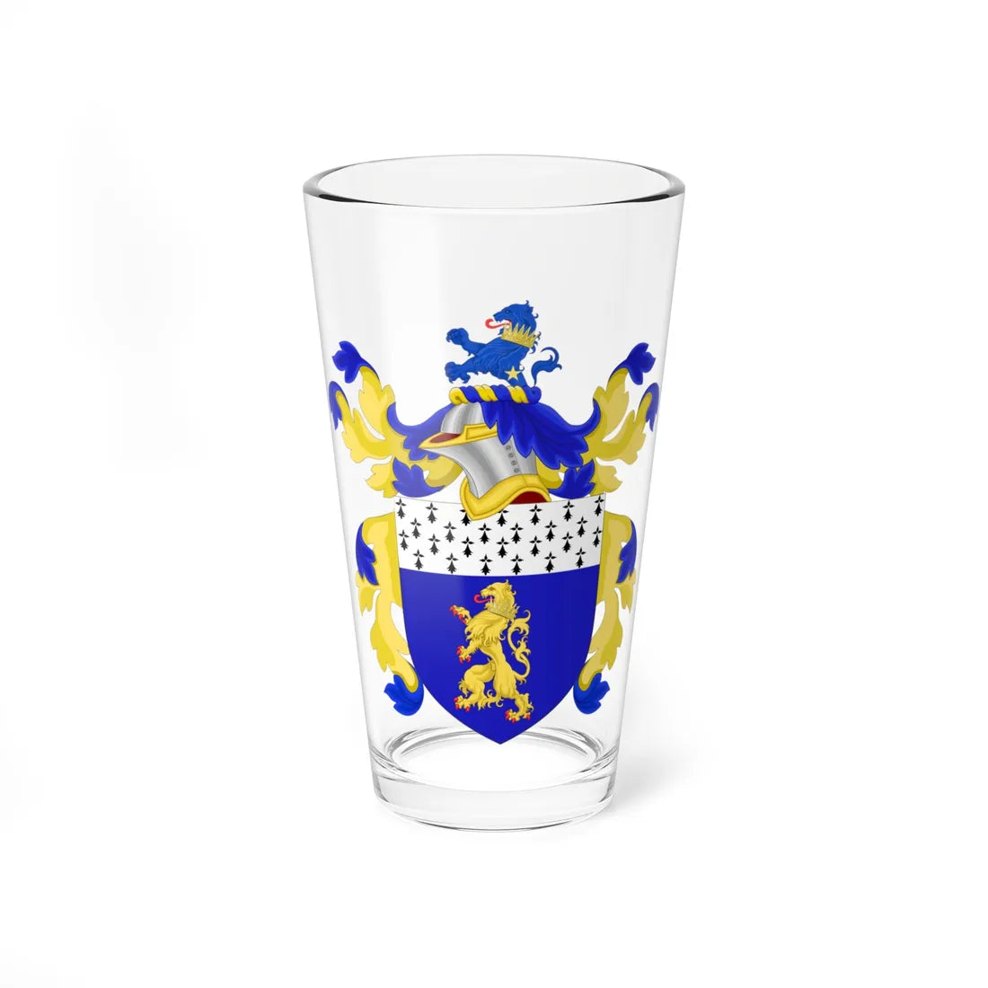 Coat of Arms of William Eager (United States) (Coat of Arms) Pint Glass 16oz 16oz - Go Mug Yourself