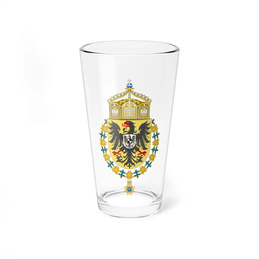 Coat of Arms of William II of Germany Seraphim Variant (Sweden) (Coat of Arms) Pint Glass 16oz 16oz - Go Mug Yourself
