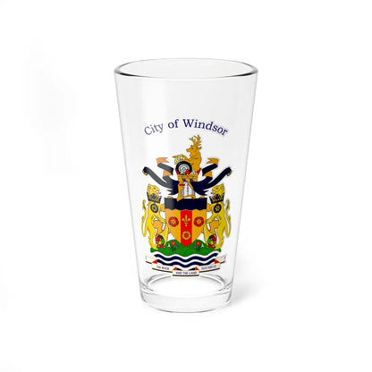 Coat of arms of Windsor Canada (Canada) (Coat of Arms) Pint Glass 16oz 16oz - Go Mug Yourself