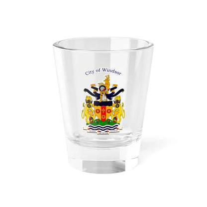 Coat of arms of Windsor Canada (Canada) (Coat of Arms) Shot Glass 1.5oz 1.5oz - Go Mug Yourself