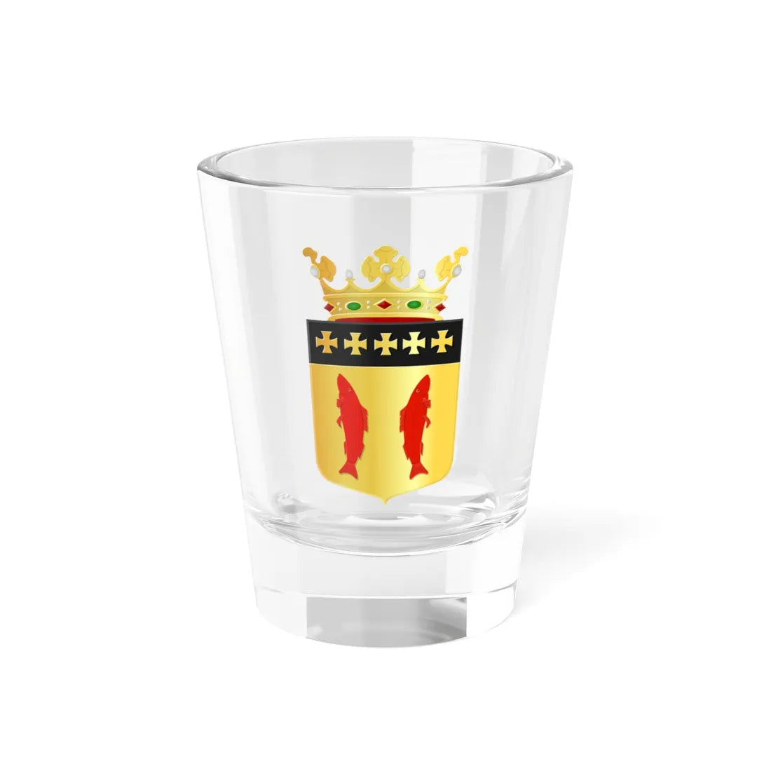 Coat of arms of Woudrichem (Netherlands) (Coat of Arms) Shot Glass 1.5oz 1.5oz - Go Mug Yourself