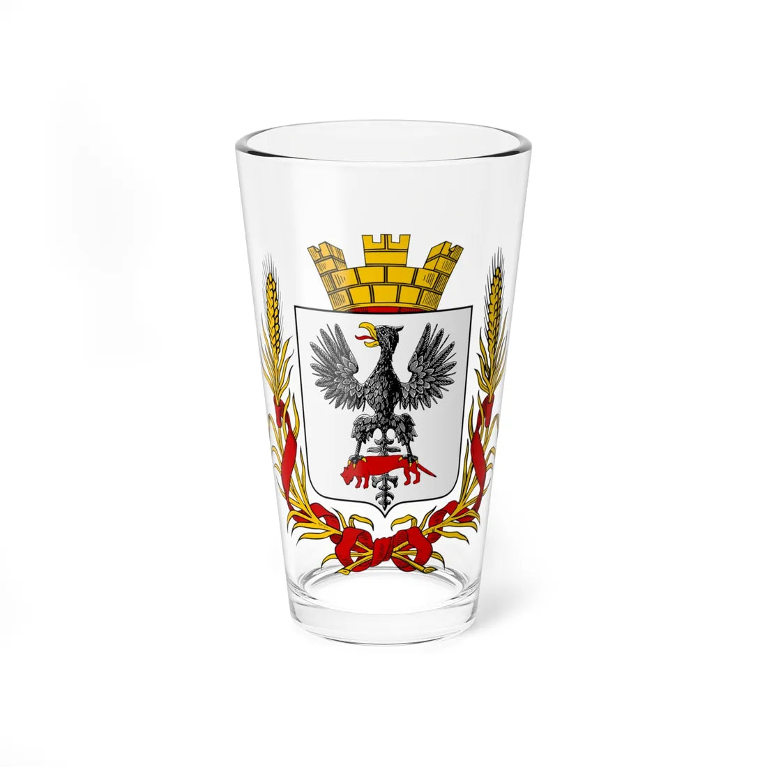 Coat of arms of Yakutsk 1875 (Russia) (Coat of Arms) Pint Glass 16oz 16oz - Go Mug Yourself