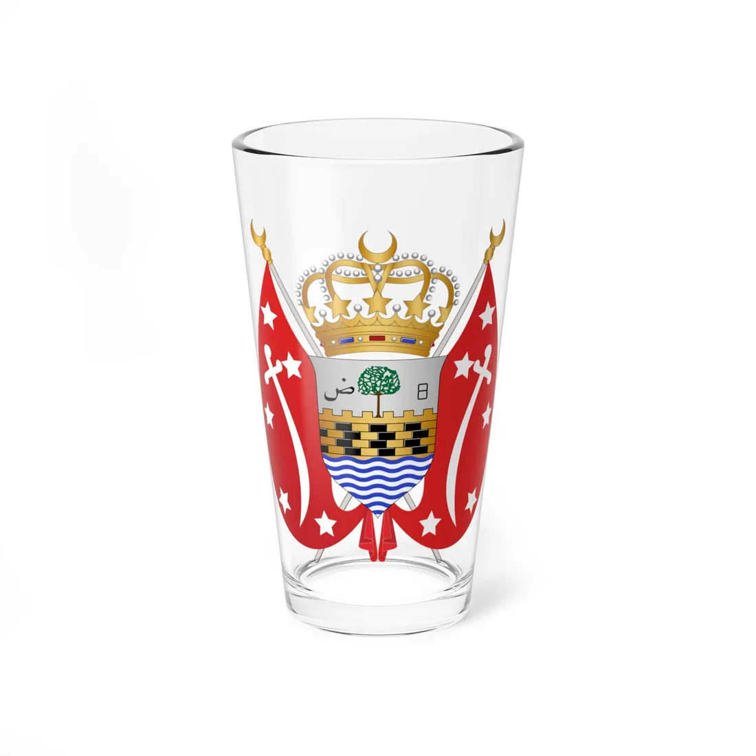 Coat of arms of Yemen 1962 (Yemen) (Coat of Arms) Pint Glass 16oz 16oz - Go Mug Yourself