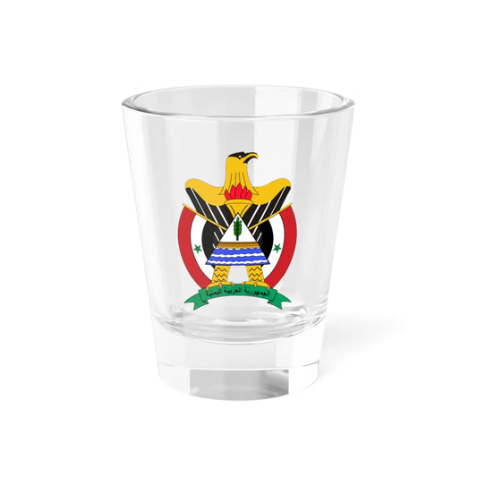 Coat of arms of Yemen Arab Republic 1966-1974 (Yemen) (Coat of Arms) Shot Glass 1.5oz 1.5oz - Go Mug Yourself