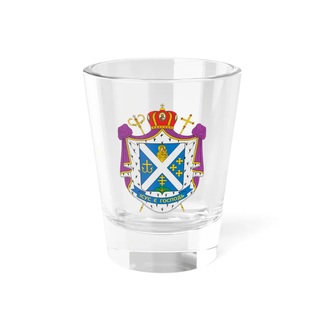 Coat of arms of Yosafat Moschych (Ukraine) (Coat of Arms) Shot Glass 1.5oz 1.5oz - Go Mug Yourself