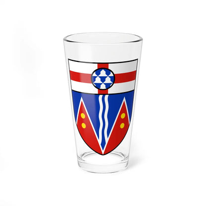 Coat of arms of Yukon escutcheon (Canada) (Coat of Arms) Pint Glass 16oz 16oz - Go Mug Yourself