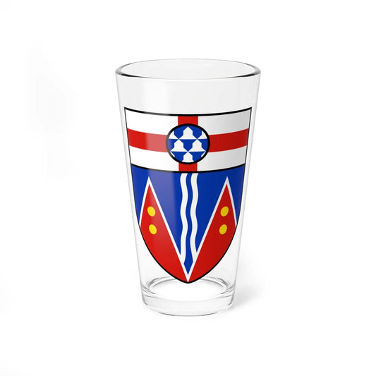 Coat of arms of Yukon escutcheon (Canada) (Coat of Arms) Pint Glass 16oz 16oz - Go Mug Yourself