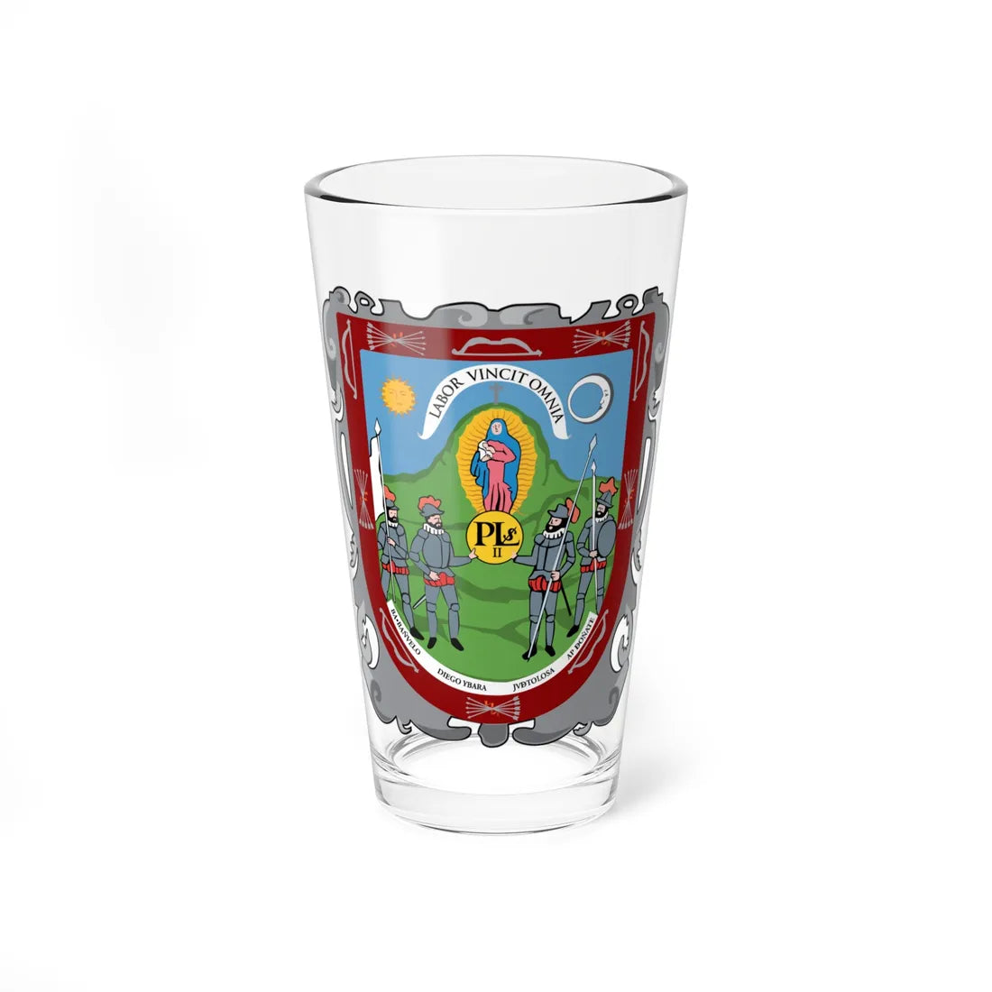 Coat of arms of Zacatecas (Mexico) (Coat of Arms) Pint Glass 16oz 16oz - Go Mug Yourself