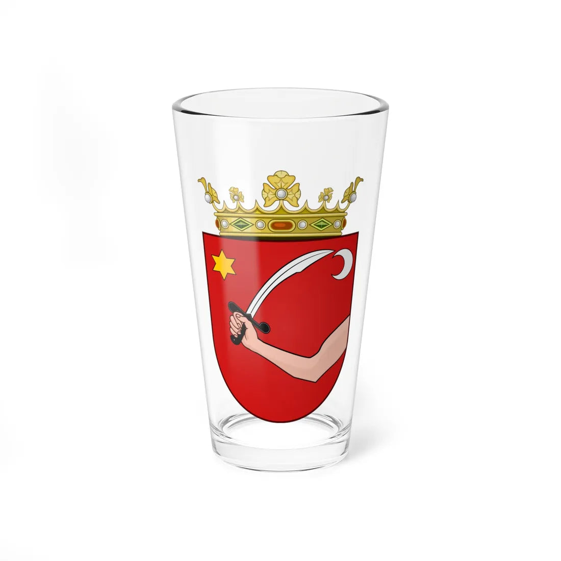Coat of Arms of Zachlumia (Bosnia and Herzegovina) (Coat of Arms) Pint Glass 16oz 16oz - Go Mug Yourself