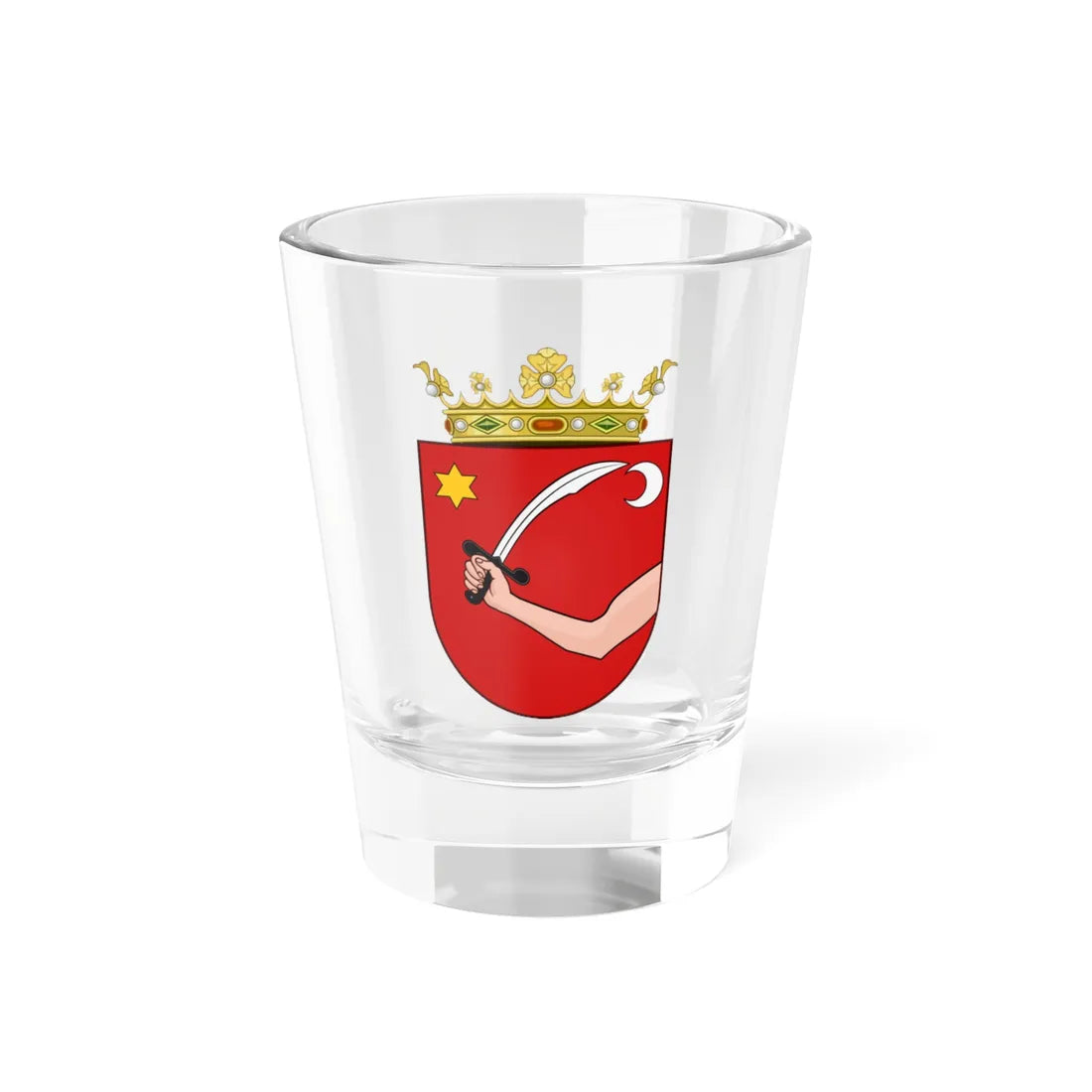 Coat of Arms of Zachlumia (Bosnia and Herzegovina) (Coat of Arms) Shot Glass 1.5oz 1.5oz - Go Mug Yourself