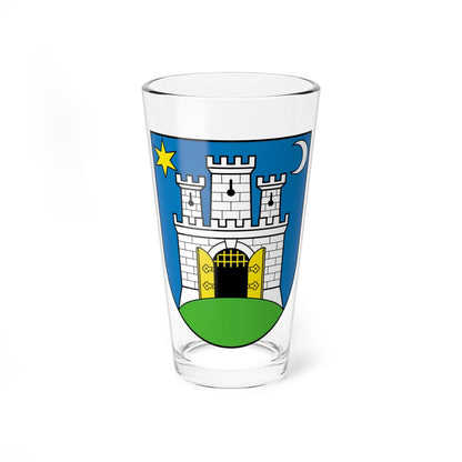 Coat of arms of Zagreb (Croatia) (Coat of Arms) Pint Glass 16oz 16oz - Go Mug Yourself
