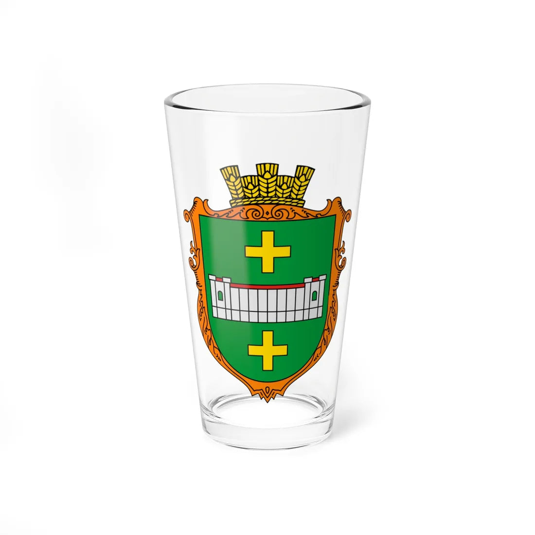 Coat of Arms of Zaklad (Ukraine) (Coat of Arms) Pint Glass 16oz 16oz - Go Mug Yourself
