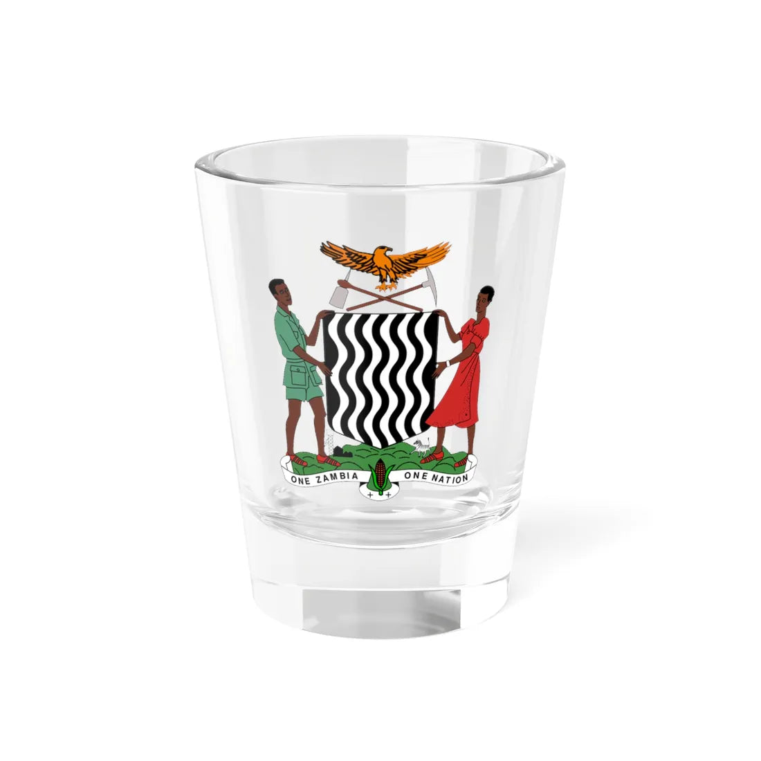 Coat of arms of Zambia (Zambia) (Coat of Arms) Shot Glass 1.5oz 1.5oz - Go Mug Yourself