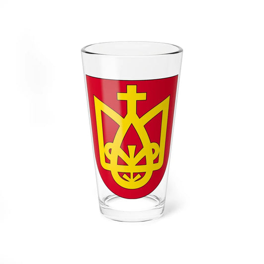 Coat of Arms of Zasłaŭje Belarus (Belarus) (Coat of Arms) Pint Glass 16oz 16oz - Go Mug Yourself