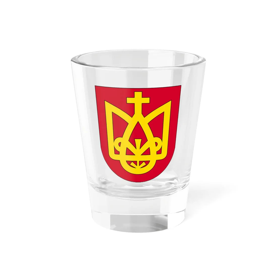 Coat of Arms of Zasłaŭje Belarus (Belarus) (Coat of Arms) Shot Glass 1.5oz 1.5oz - Go Mug Yourself