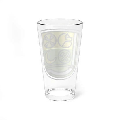 Coat of arms of Zenica yellow half-moon (Bosnia and Herzegovina) (Coat of Arms) Pint Glass 16oz - Go Mug Yourself