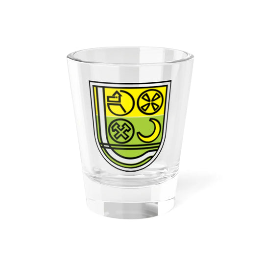 Coat of arms of Zenica yellow half-moon (Bosnia and Herzegovina) (Coat of Arms) Shot Glass 1.5oz 1.5oz - Go Mug Yourself