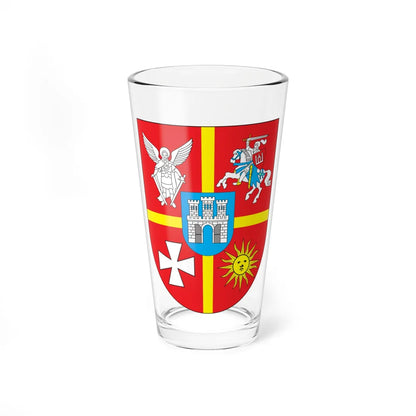 Coat of Arms of Zhytomyr Oblast m (Ukraine) (Coat of Arms) Pint Glass 16oz 16oz - Go Mug Yourself