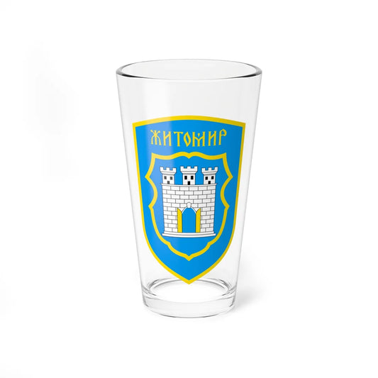 Coat of Arms of Zhytomyr (Ukraine) (Coat of Arms) Pint Glass 16oz 16oz - Go Mug Yourself