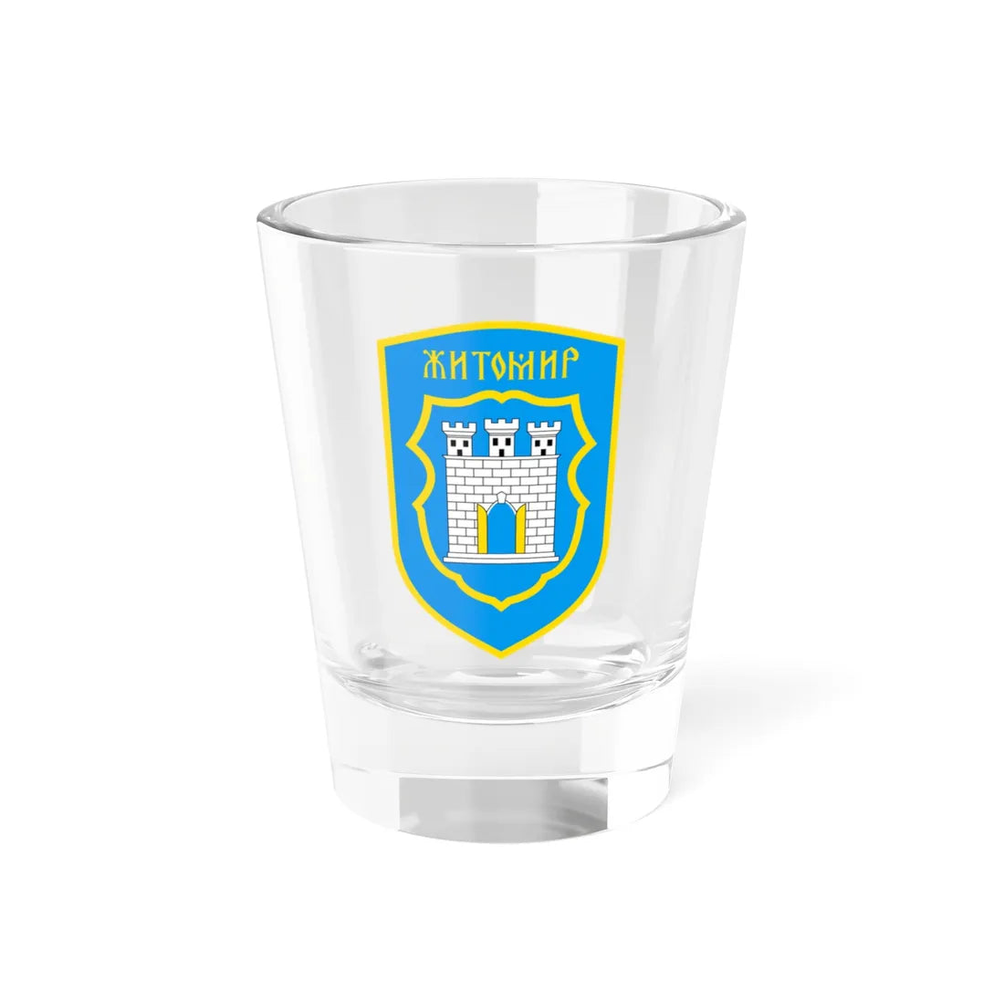 Coat of Arms of Zhytomyr (Ukraine) (Coat of Arms) Shot Glass 1.5oz 1.5oz - Go Mug Yourself