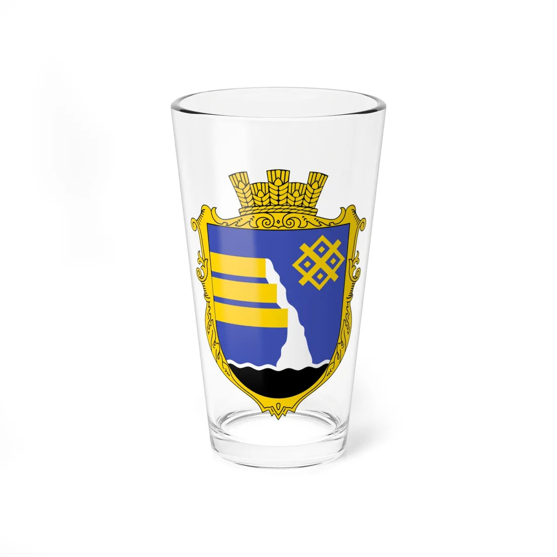 Coat of arms of Zlinka (Ukraine) (Coat of Arms) Pint Glass 16oz 16oz - Go Mug Yourself