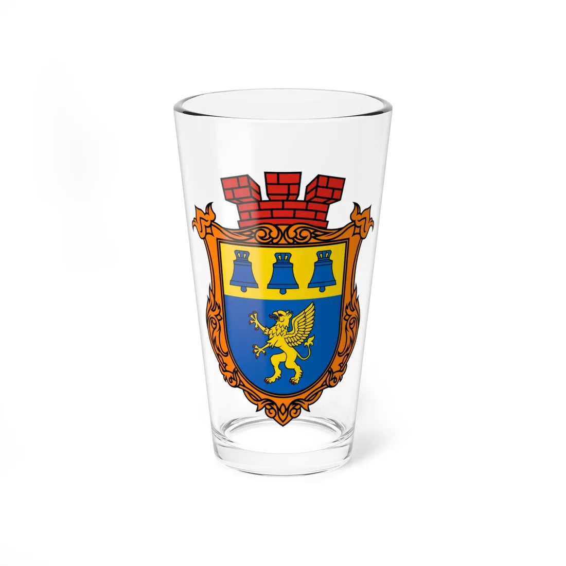 Coat of Arms of Zvenyhorod (Ukraine) (Coat of Arms) Pint Glass 16oz 16oz - Go Mug Yourself