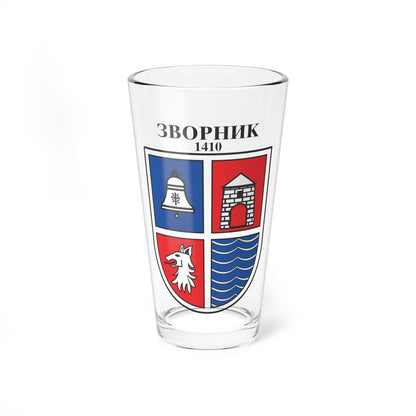 Coat of arms of Zvornik (Bosnia and Herzegovina) (Coat of Arms) Pint Glass 16oz 16oz - Go Mug Yourself
