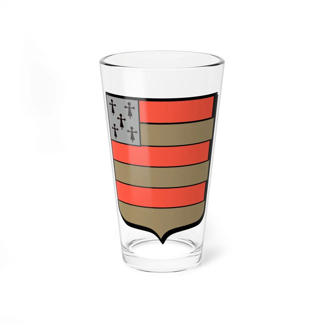 Coat of arms petegem (Belgium) (Coat of Arms) Pint Glass 16oz 16oz - Go Mug Yourself