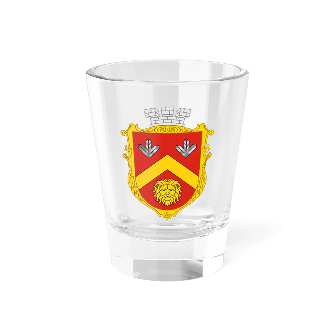 Coat of arms Rudne (Ukraine) (Coat of Arms) Shot Glass 1.5oz 1.5oz - Go Mug Yourself
