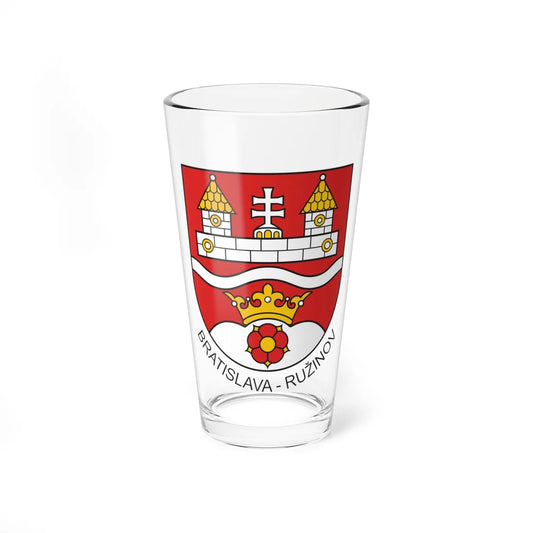 Coat of Arms Ruzinov CMYK (Slovakia) (Coat of Arms) Pint Glass 16oz 16oz - Go Mug Yourself
