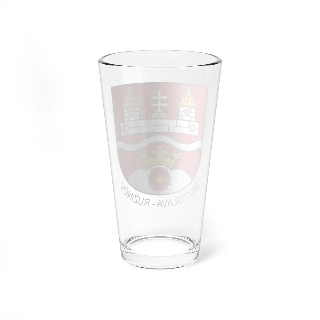 Coat of Arms Ruzinov CMYK (Slovakia) (Coat of Arms) Pint Glass 16oz - Go Mug Yourself