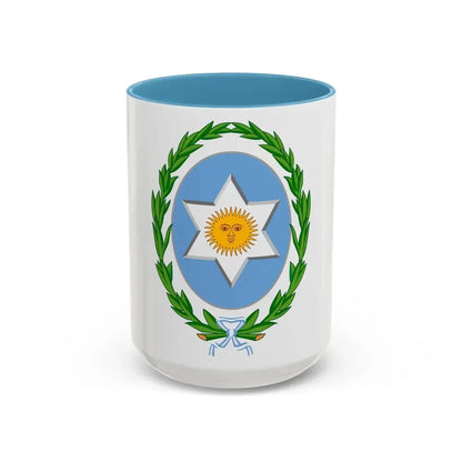 Coat of Arms Salta Argentina - Accent Coffee Mug 15oz Light Blue - Go Mug Yourself
